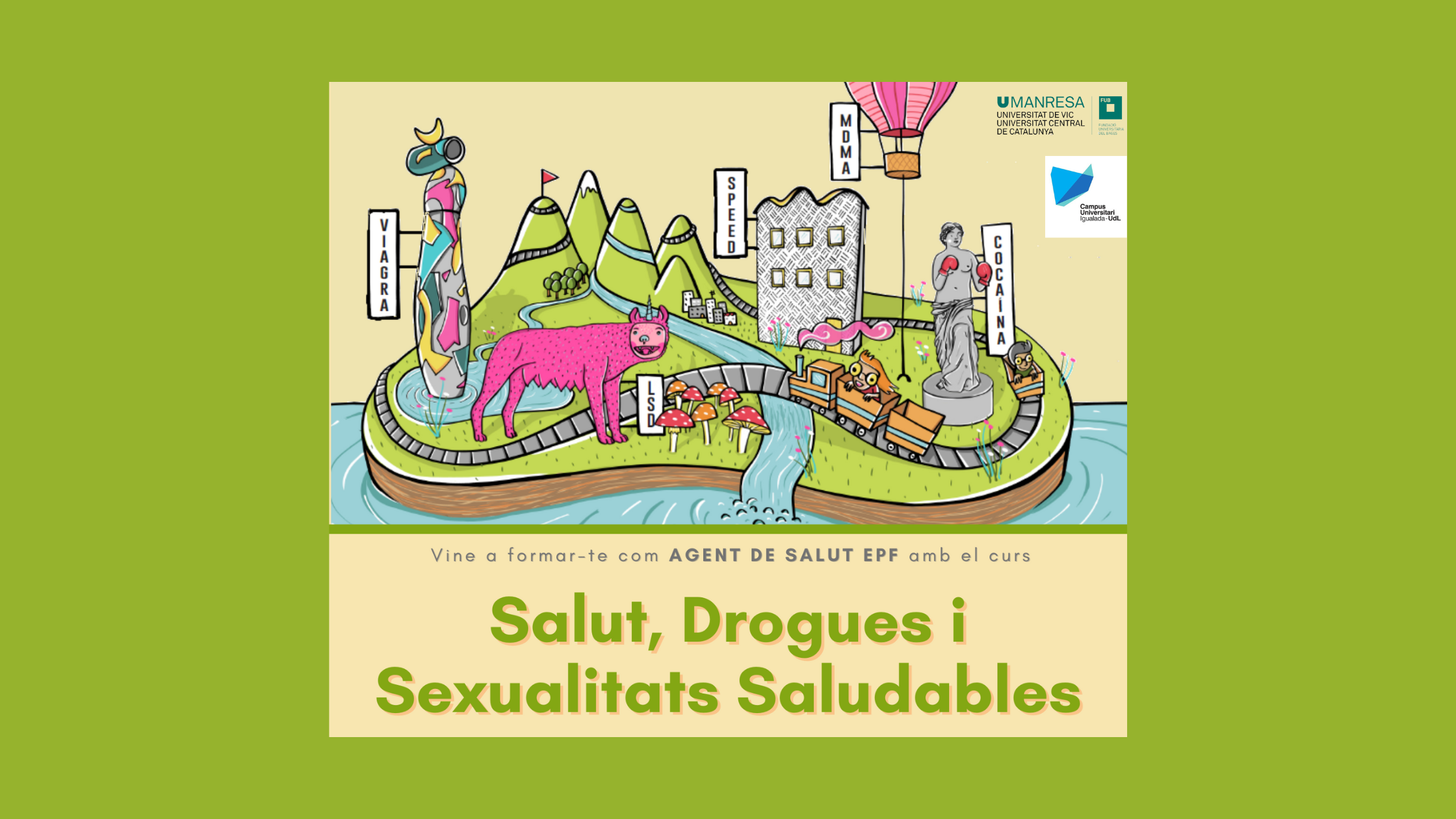 Nueva edición online interuniversitaria del curso EPF: «Salud, Drogas y Sexualidades Saludables» en la UManresa y en el Campus Igualada de la UdLl