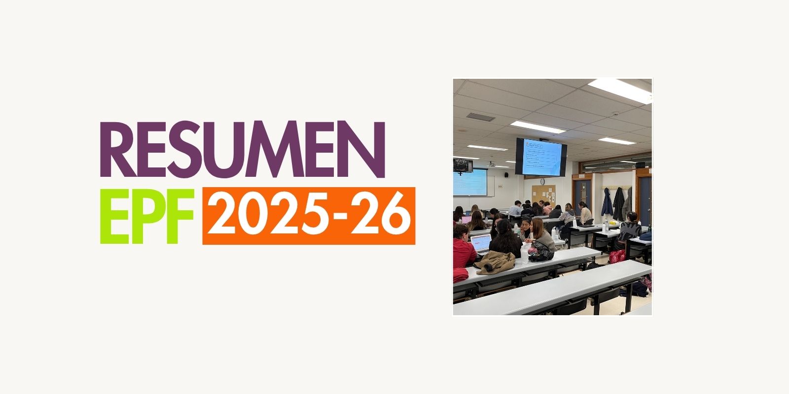 El curso 2025-2026 de EPF, en cifras
